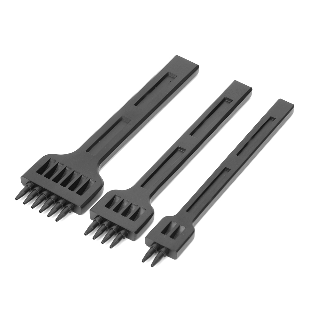 3Pcs Steel 4mm French Style Leather Craft Stitch Lacing Punch Chisel Tool NCZ. 