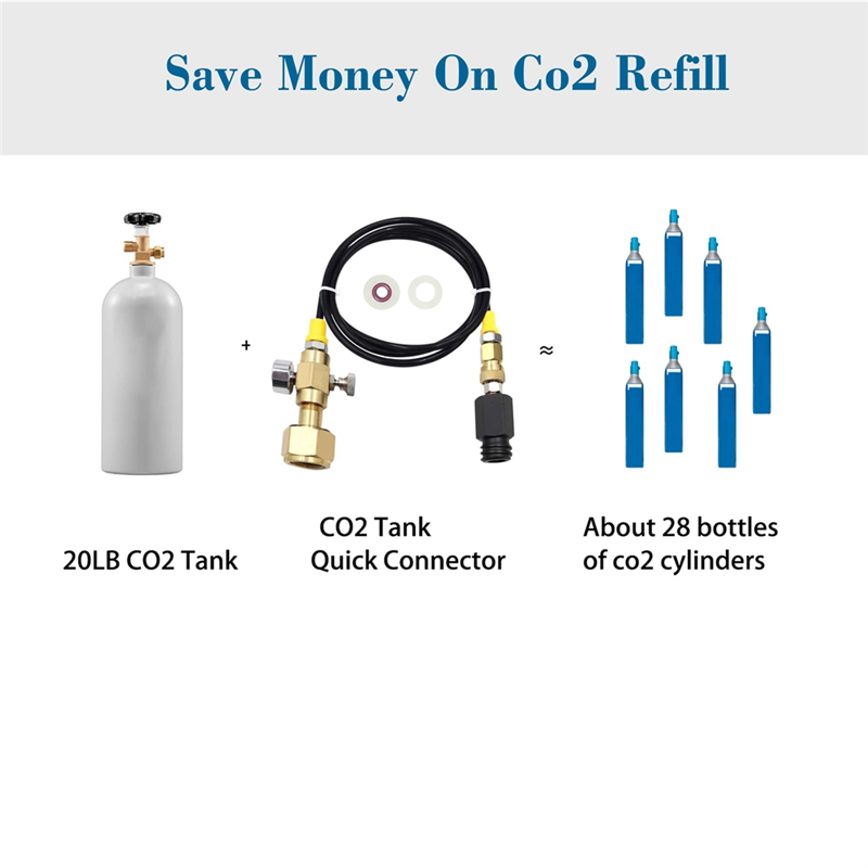 Upgraded CGA320 Co2 Tank Adapter Connects Directly to the Soda Machine, Adapter for TR21-4 Soda Water Machine Easy Install Easy to Use. 