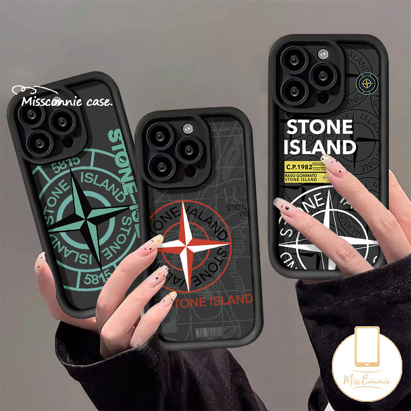 Trendy Brand Stone Island Case For Realme C67 C35 C53 C51 C25 C12 C25Y Note 50 C65 6i 7i 5i 5s 9i 8i 11 C21Y C55 C21 C15 C11 C33 C30 C20A C17 C20 C31 Cool Graffiti Logo Cover