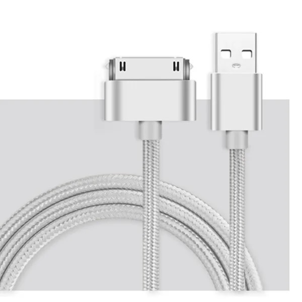 SUPTEC 2M 3M USB Cable for iPhone 4 4S 2.4A Nylon Braided 30 Pin Fast Charging Data Charger Cable for iPad 1 2 3 iPod Nano Cord. 