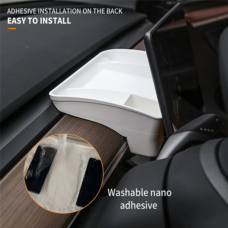 Center Console Organizer Behind Screen Storage Box Dashboard. 