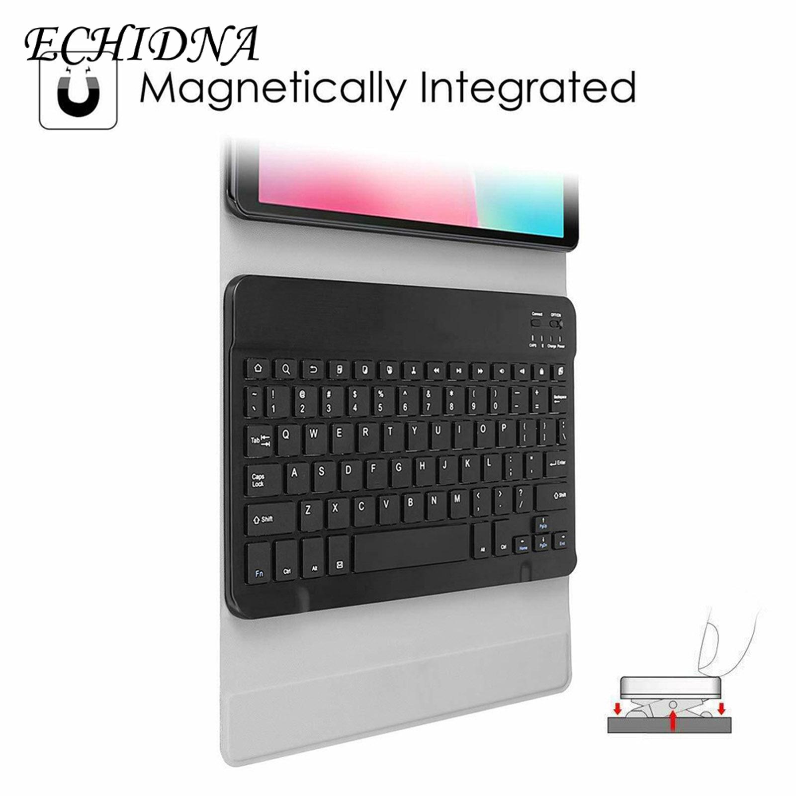 Tablet Keyboard Wireless Bluetooth Keyboard Case for Galaxy Tab A 10.1-inch 7 Colors Backlight Magnetic Faux Leather Tablet Protector Ideal for Southeast Asian Buyers Tablet Keyboard with Touchpad. 