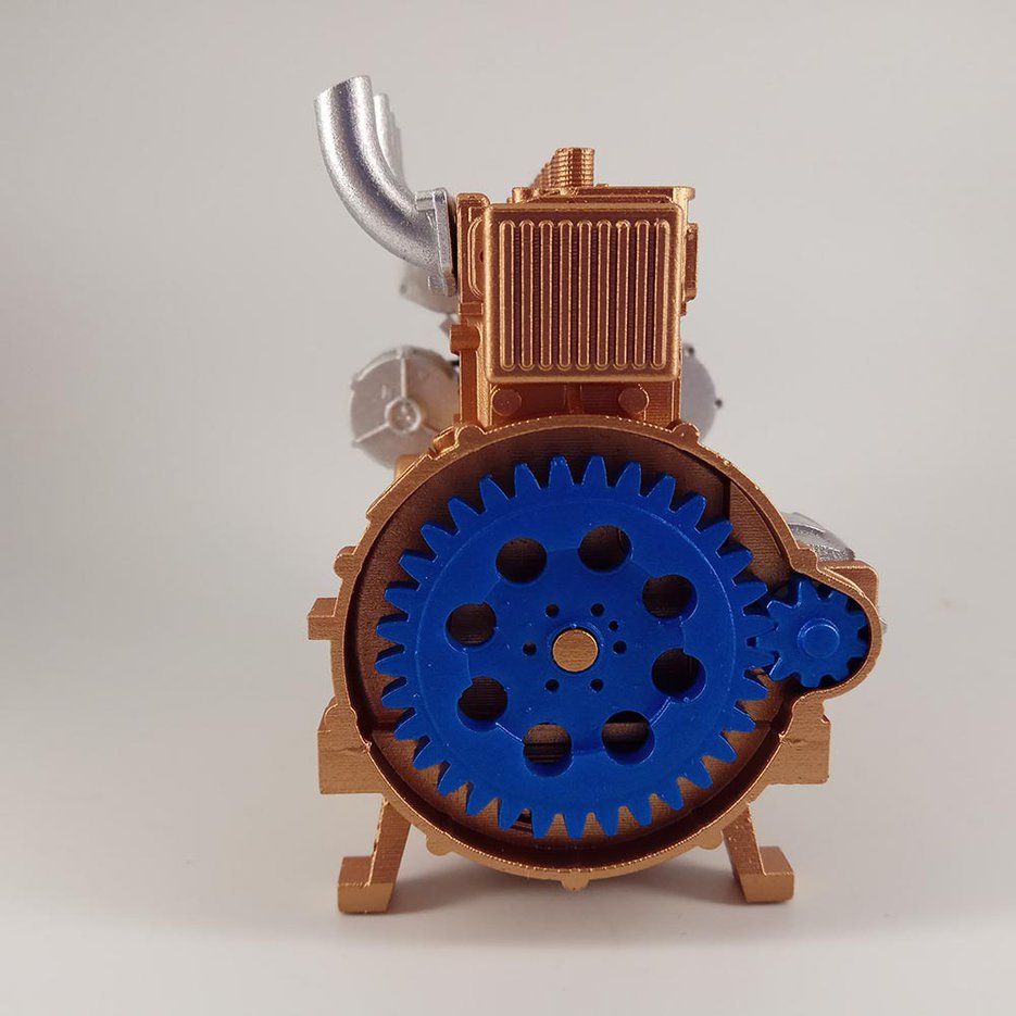 【Yurui】Resin Printed Inline Car Engine Model Mini Engine Kit. 