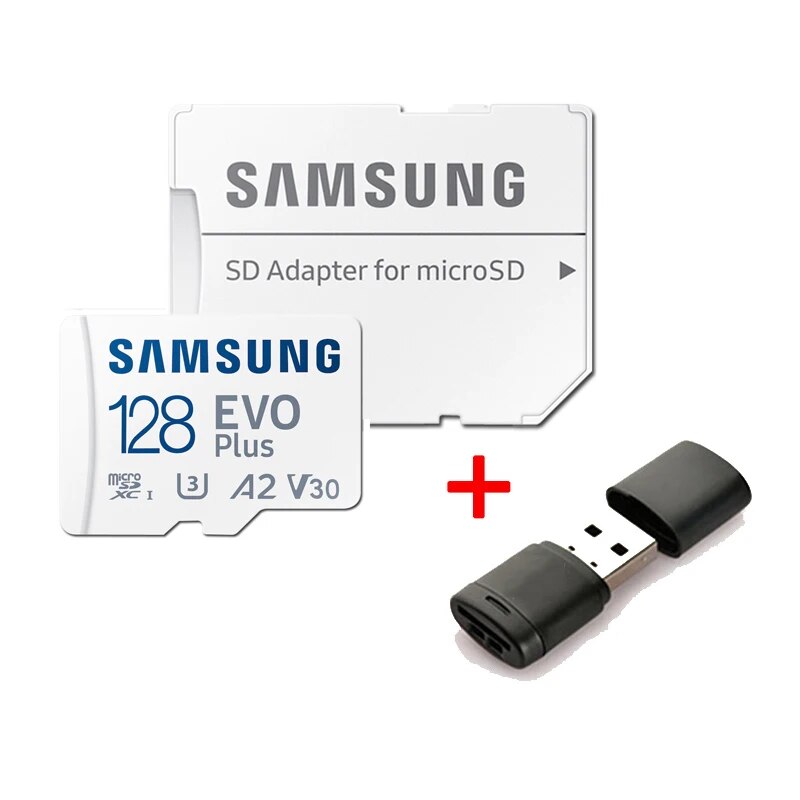 SAMSUNG EVO Plus Micro SD Card 128GB 256GB 512GB A2 V30 U3 Transfer 130MB/s Memory Card C10 U1 TF Card 64GB V10 A1 Memory Card. 