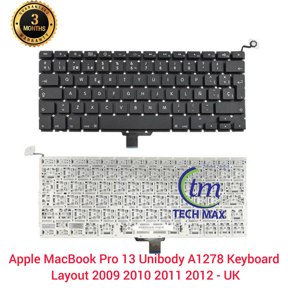 Laptop Keyboard For Apple A1278 UK MacBook Pro 13 MC700 MC724 MB990 MB991 MD101 MD102 Series. 