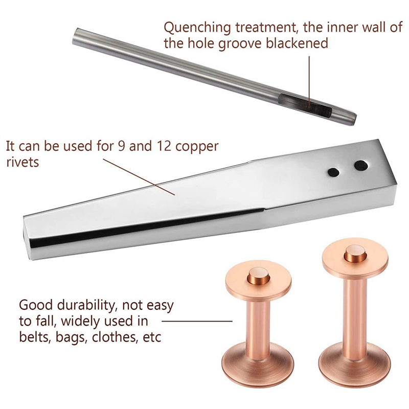 Copper Rivets and Burrs Solid Brass Rust-Proof Rivet Studs Leather Copper Rivet for Leather Pure Copper Rivet Setting Tool. 