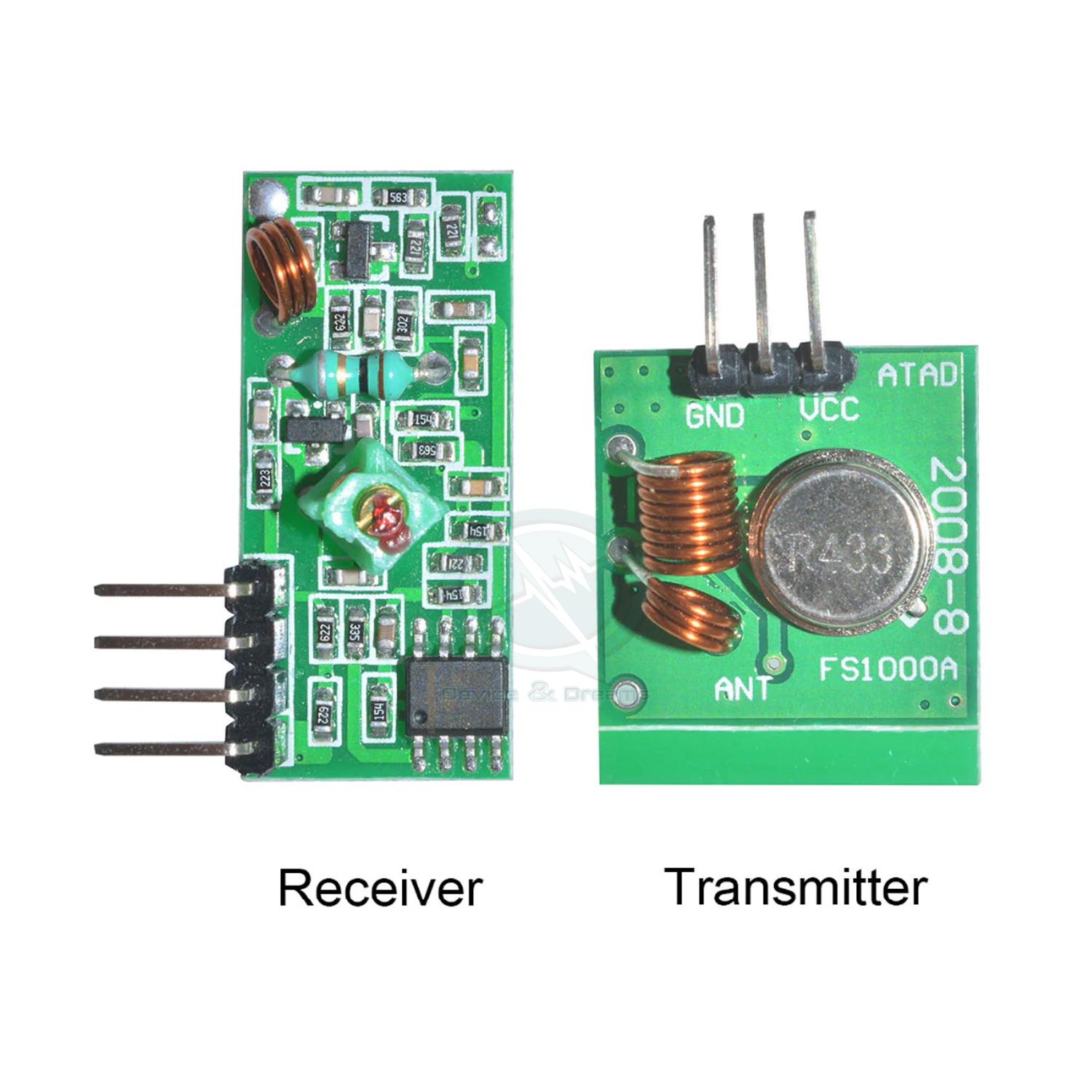 433Mhz RF Transmitter & Receiver Module Kit for Arduino / ARM /MCU WL. 