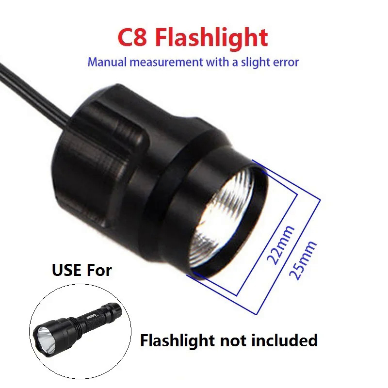 9 Model Pressure Switch Controller for C8/501/502B/VA-501/A100/C10/801/T67/710 Flashlight Torch Light Rat Tail Switch. 