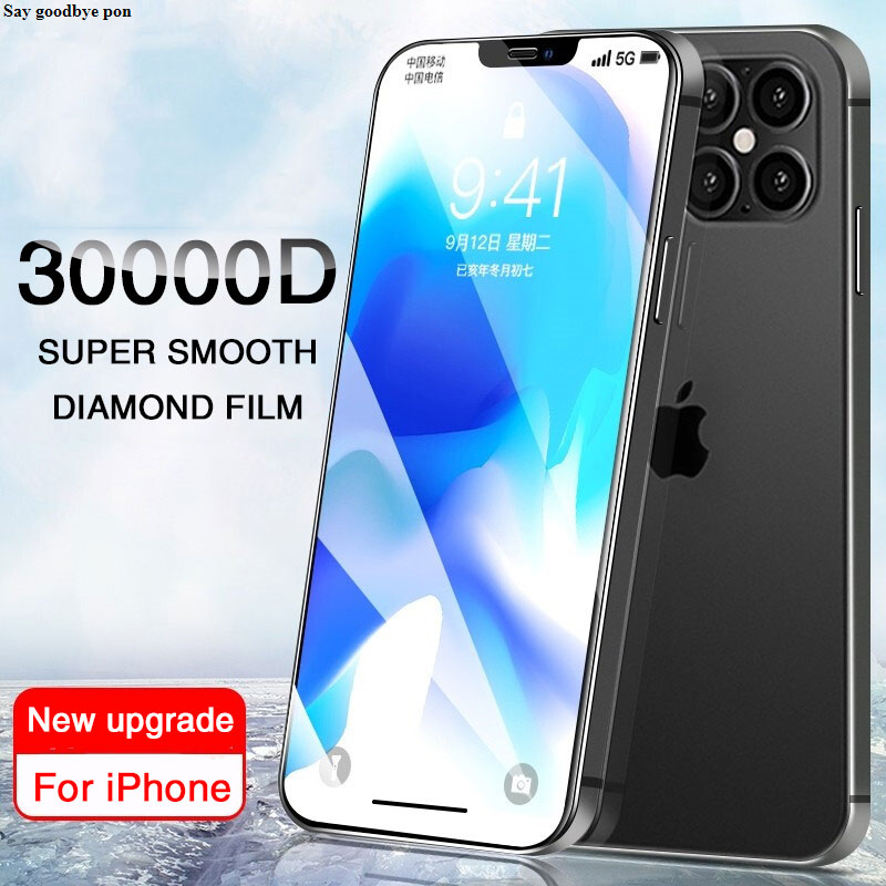 【Say goodbye pon】HD Film Full Cover Tempered Glass For iPhone 14 13 12 11Pro Max Screen Protector Glass For iPhone XS Max X XR Protective Glass. 
