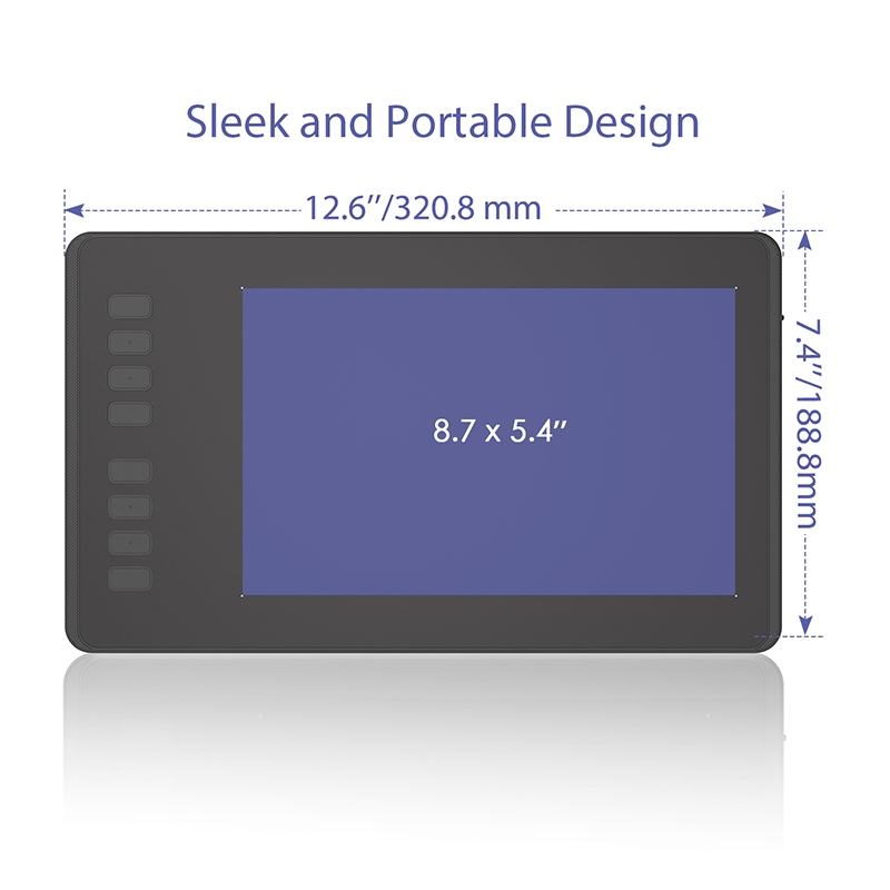 HUION Inspiroy Series H950P 5080LPI Professional Art USB Graphics Drawing for Windows / Mac OS, with Battery-free Pen. 