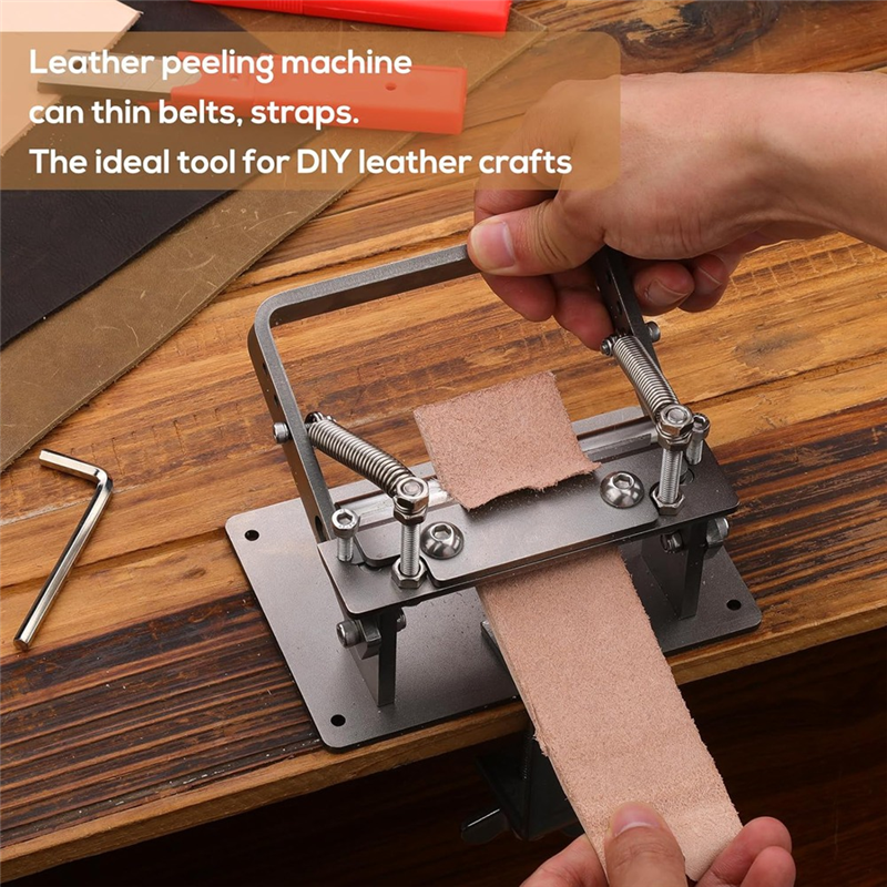 Manual Leather Splitter, Leather Skiving Tools with Clamp, Leather Skiver Machine for Leather Craft Working Tool. 