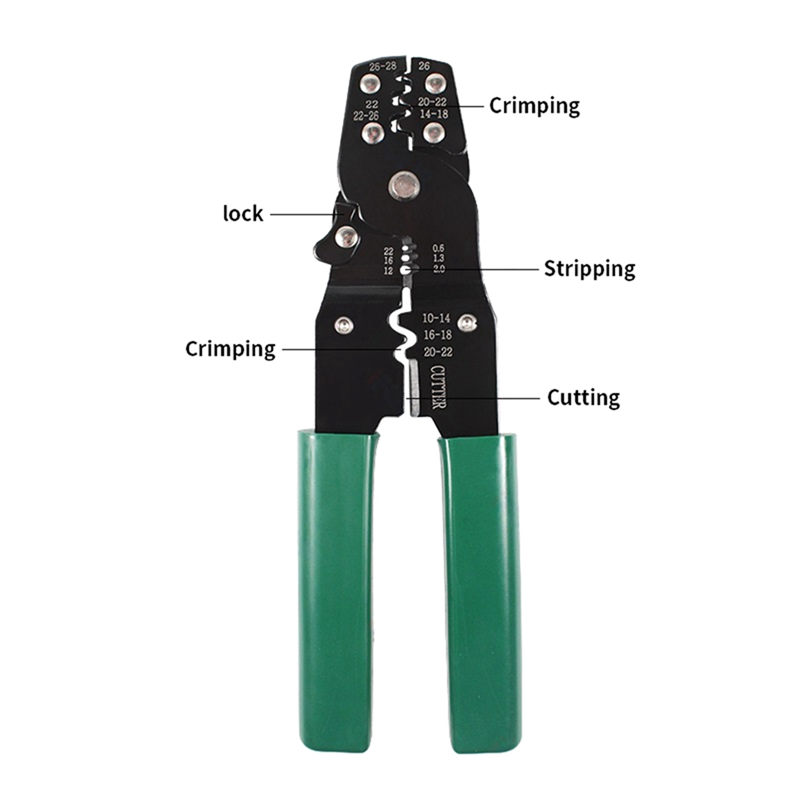 Multifunctional Crimping Pliers Crimping Pliers -202D OT/UT0.08-2.5² Cold-Pressed Terminal Wire Cutting Crimping Pliers. 