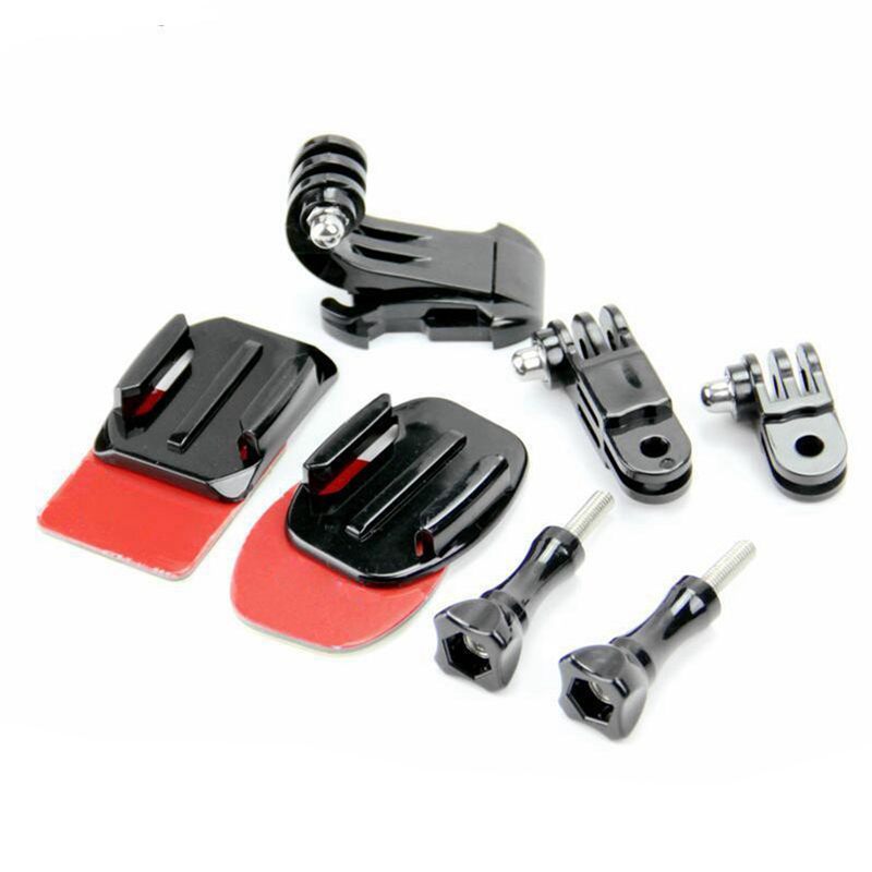 9 in 1 Helmet Front Side Quick Clip Mount Kit for GoPro Hero 6 5 4 3 2 Session - Black. 