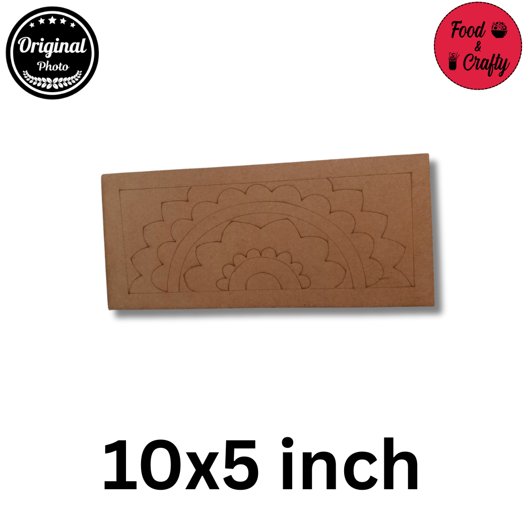 Mandala Round Cut Out 1 pic Marked Wooden MDF Boards Art and Craft Painting Cutout DIY Work Work Home, Decor Artistic (10x5 Inch)