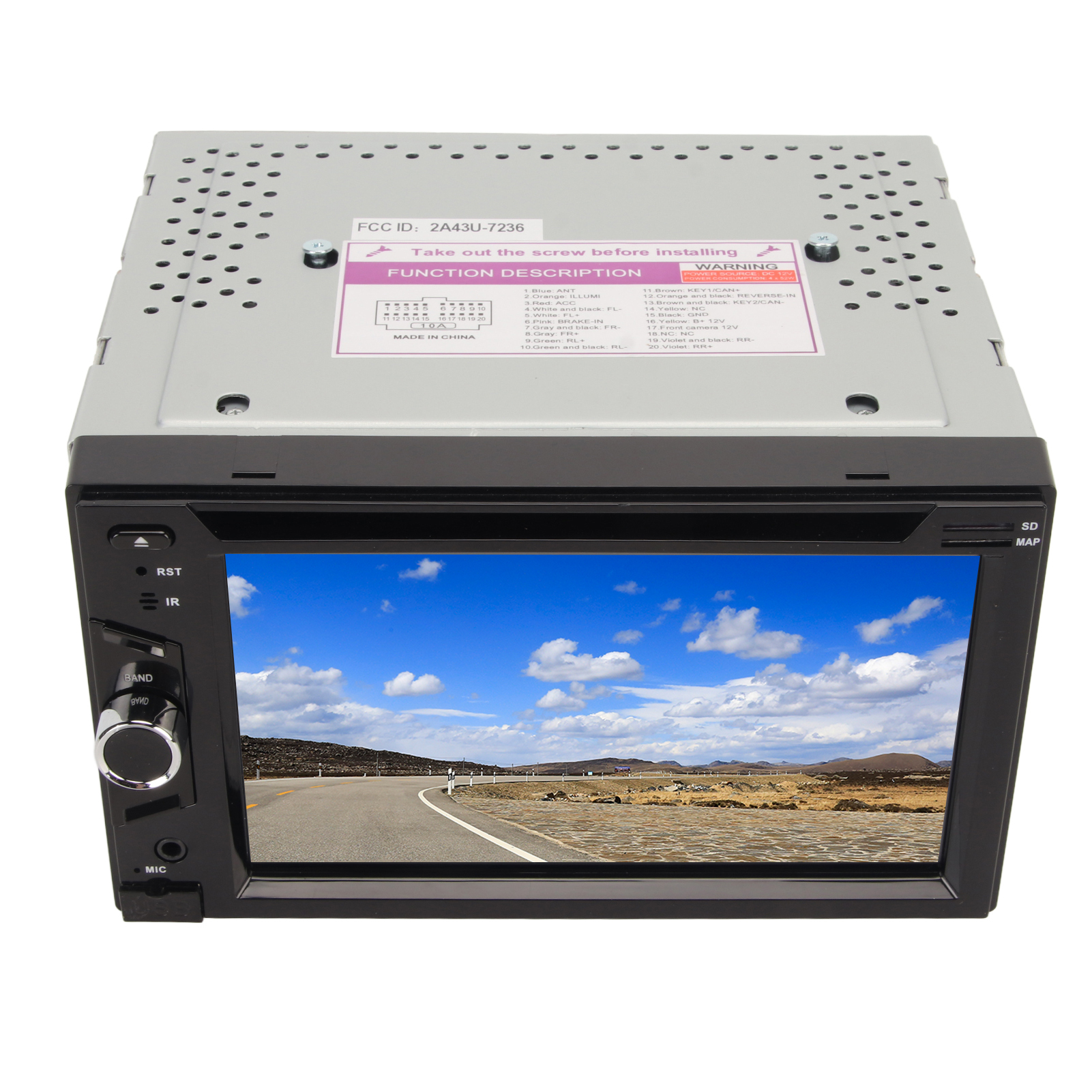 6.2 Inch Car DVD Player Bluetooth Hands Free Calling Music Streaming LED Multimedia Player Touchscreen CD DVD Player