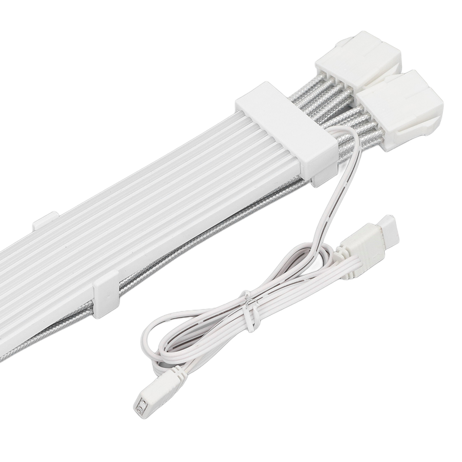 2x8Pin ARGB GPU Power Supply Cable 5V 3Pin Synchronized Double LED ARGB PSU Cable Graphics Card Power Extension Cable White. 