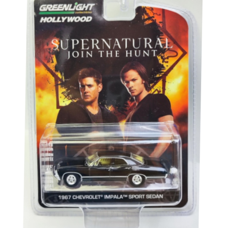 1:64 Supernatural 1967 Chevrolet Impala Sport Sedan Diecast Metal Alloy Model Car Toys For Kids Gift Collection. 