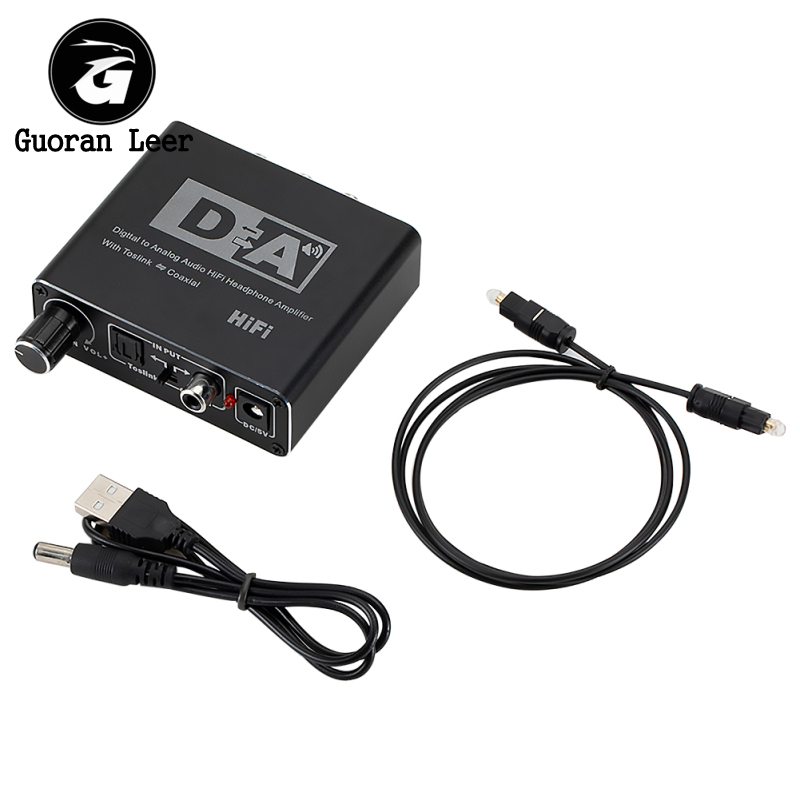 32-192k Digital To Analog Audio Converter Receiver Volume Adjustment Bidirectional Toslink To Coax Audio Adapter. 