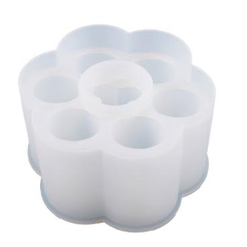 Resin Mold Round Lipstick Storage Box Case Holder Epoxy Casting Silicone DIY