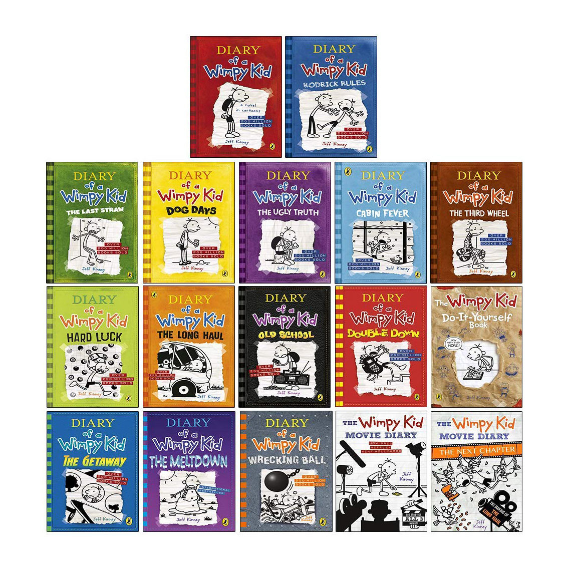 Diary Of A Wimpy Kid The Ultimate Complete 17 Books Collection Set By Jeff Kinney - Literary Treasures - Engaging Narratives Await. 