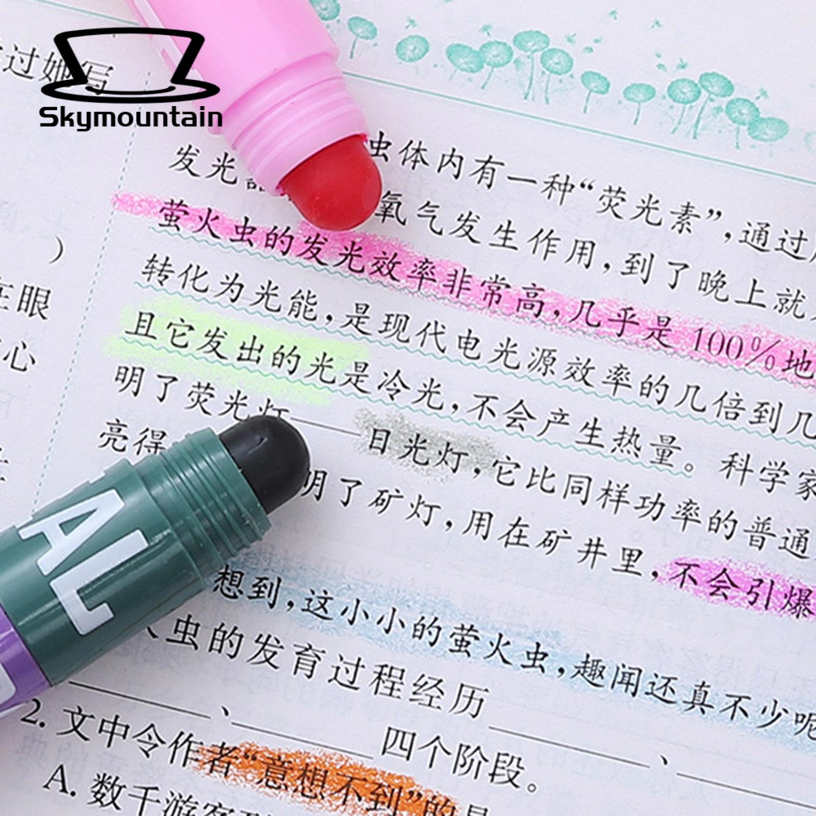 Round Tip Marker Pen 6 Colors Quick-drying Marker Pens for Diy Albums Colo g Art Supplies for Drawing Marking in Books Round Tip Crayons for Highlighter Pens. 