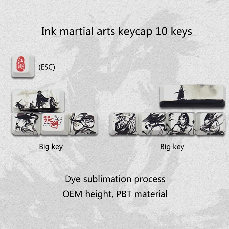 10 Keys OEM SHIFT Keycaps Large for Key PBT Chinese Dye Subbed Keycap For Cherry MX Mechanical Keybo. 