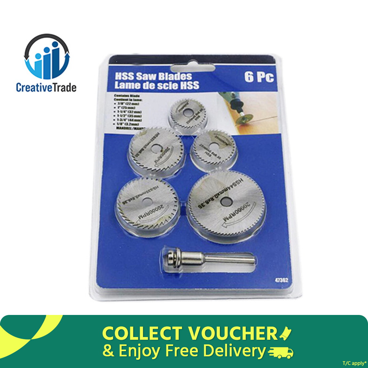 Mini Saw Cutting Disc - 6 Piece Set HSS Tools - Precision Cutting for Various Materials - Perfect for DIY Projects and Crafting - Durable and Reliable
