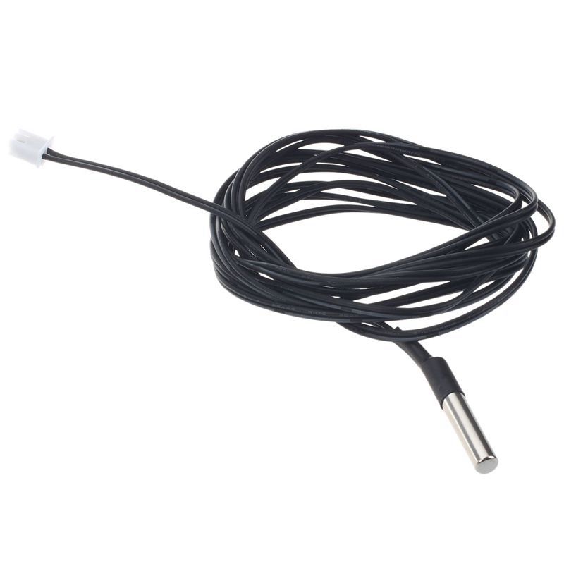 2 m NTC thermistor temperature sensor waterproof probe wire 10 K 1% 3950 black. 