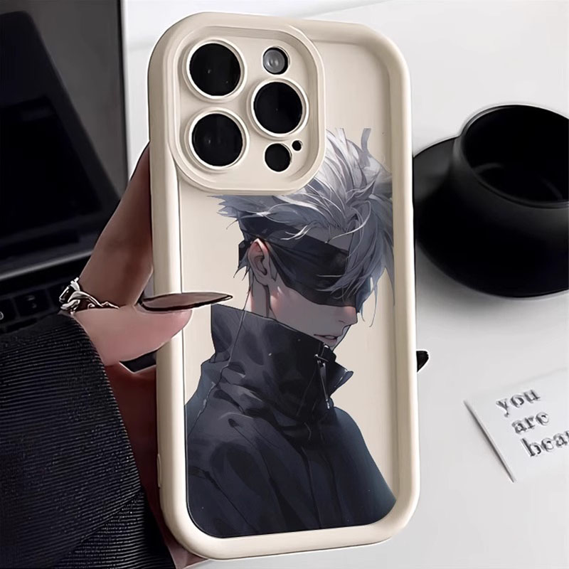 Jujutsu Kaisen Gojo Satoru Phone Case For iPhone 15 14 13 12 11 Pro Max XR XS X 7 8 Plus SE2 Soft Silicone Shockproof Back Cover. 