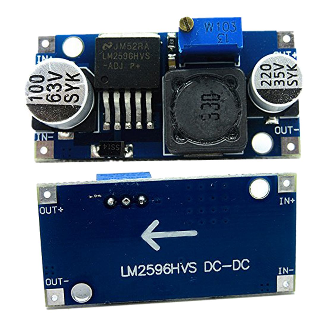 48V adjustable step-down regulator module, DC-DC, LM2596HV input, 4.5-60v power module. 