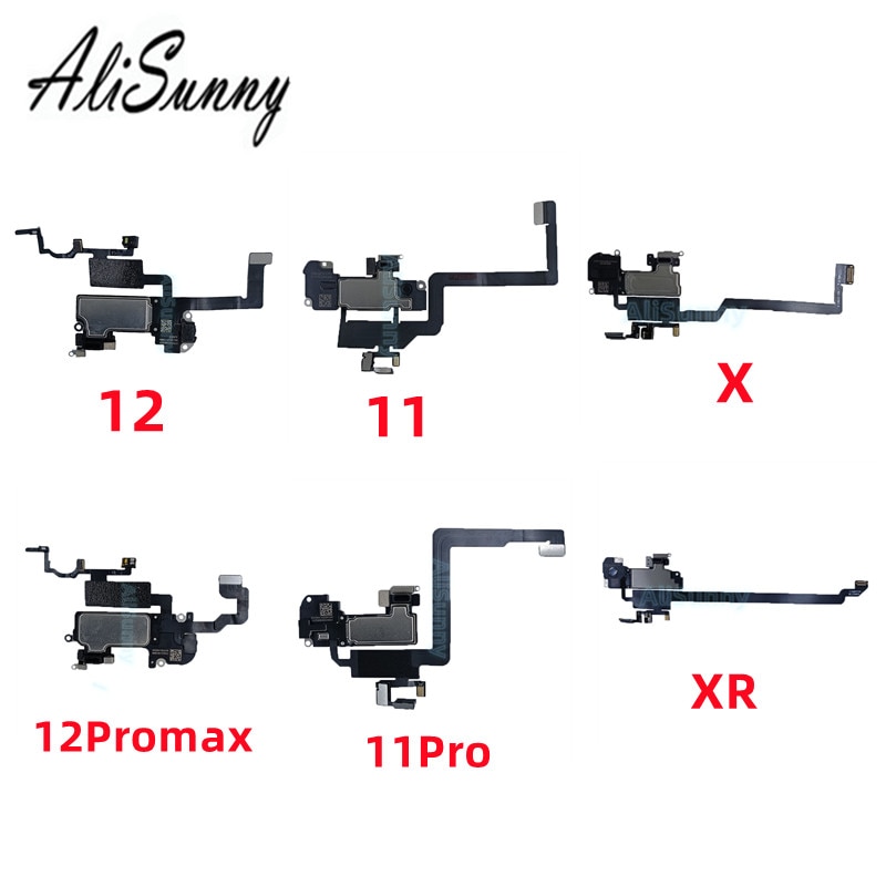 Top Front Earpiece Flex Cable For iPhone 11 12 Pro Max X XS XR Sensor Proximity Small Earphone Ear Speaker Headset Parts. 