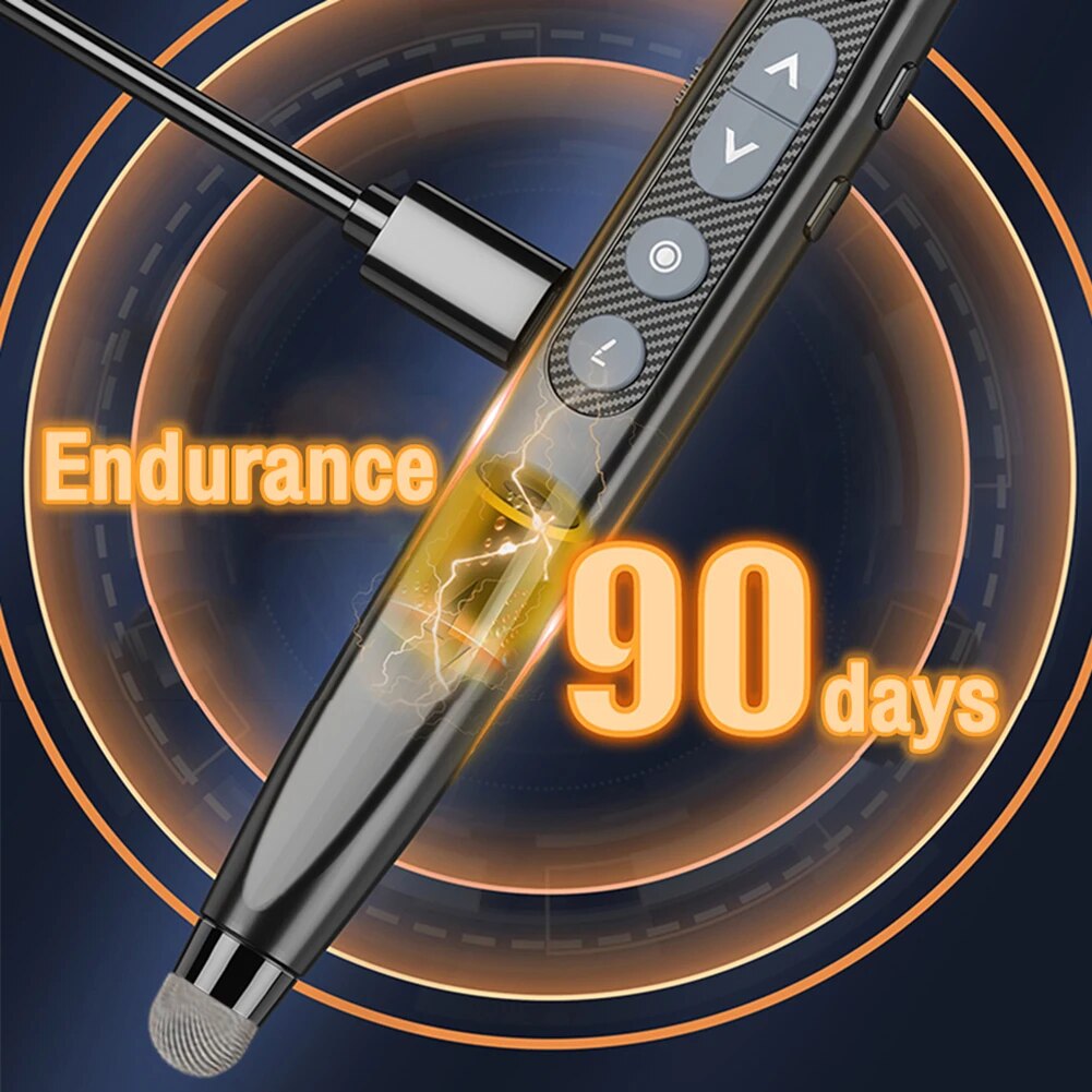 Touch Whiteboard Pen Page Changer Lightweight Long-Distance Lasers Pointer for Office Reproting. 