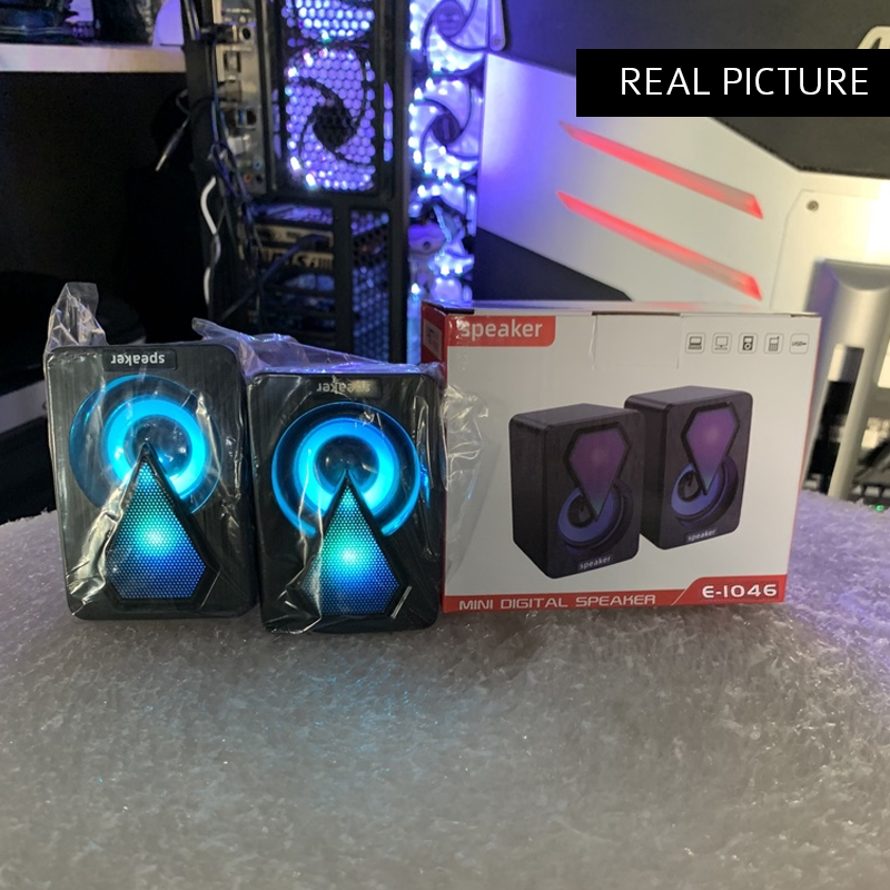 E-1046 Rgb Gaming Speaker For Pc Laptop - Elevate Gaming Experience With Immersive Sound Of E-1046 Rgb Gaming Speaker. 