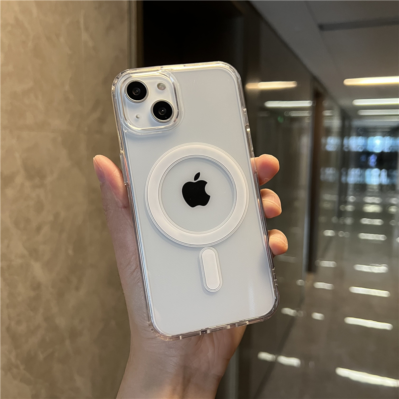 AnDyN CrashStar Magsafe Clear Shockproof Hard Phone Case For iPhone 14 13 12 11 Pro Max XS XR X 8 7 Plus. 