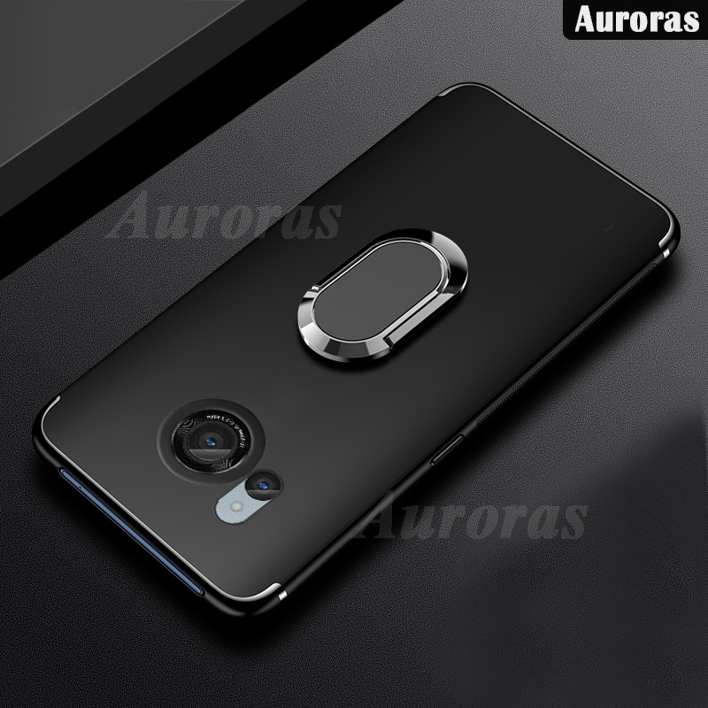 Phone cover For Sharp Aquos R8 Pro case shell Soft Silicone Metal Ring Kickstand Bracket 360 Degree Rotation Car Holder For Sharp Aquos R8S Pro Cases Housing. 