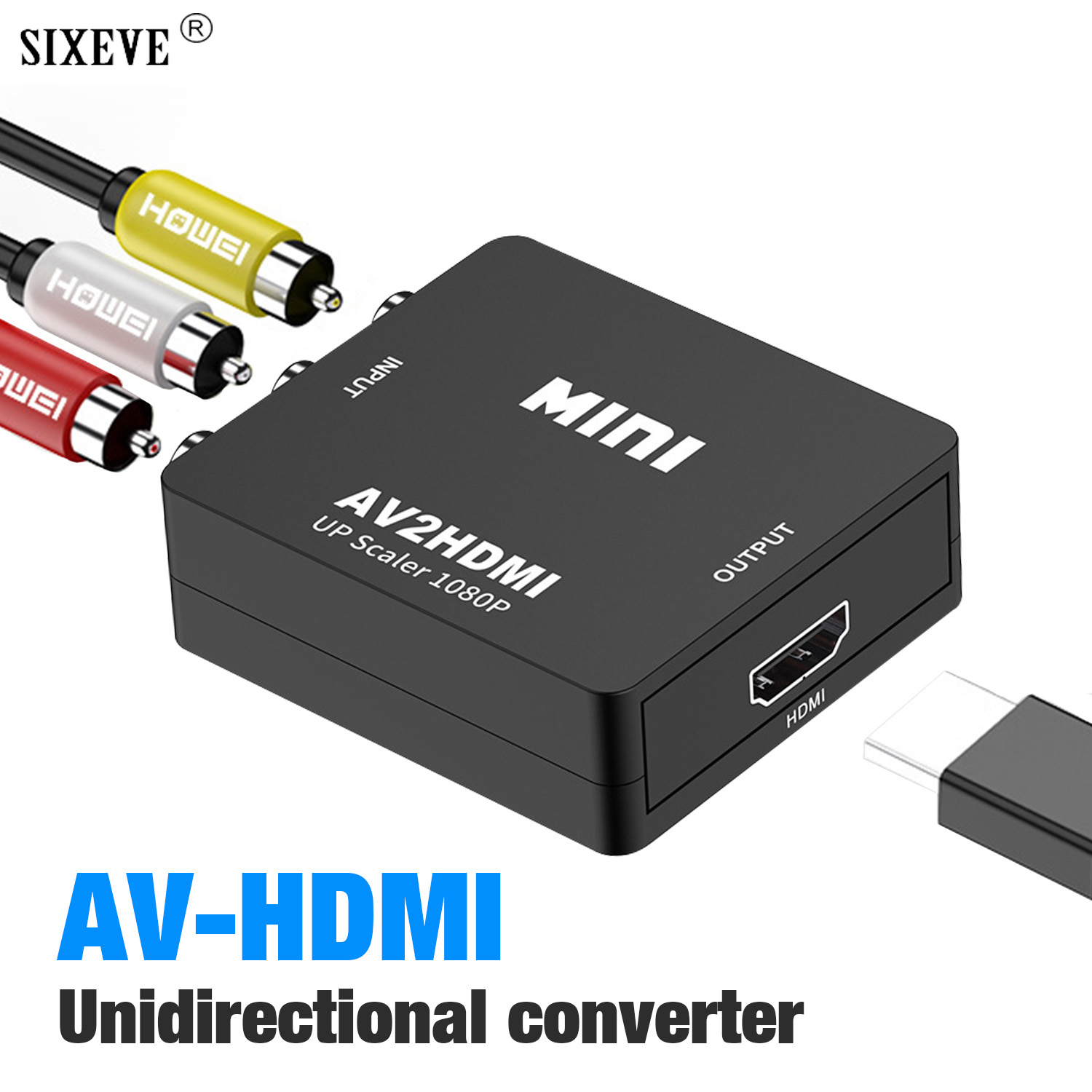 AV to HDMI Composite Converter 1080P RCA CVSB L/R Multi out Cable Scaler Adapter For PS 2 3 4 Xbox Switch TV Box HD Video Audio