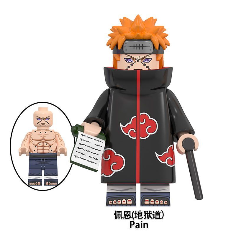 【Yurui】Naruto Compatible with New Doll Toy Wu Sasuke Uchiha Skunk Kimimaro Assembled Block Toys. 