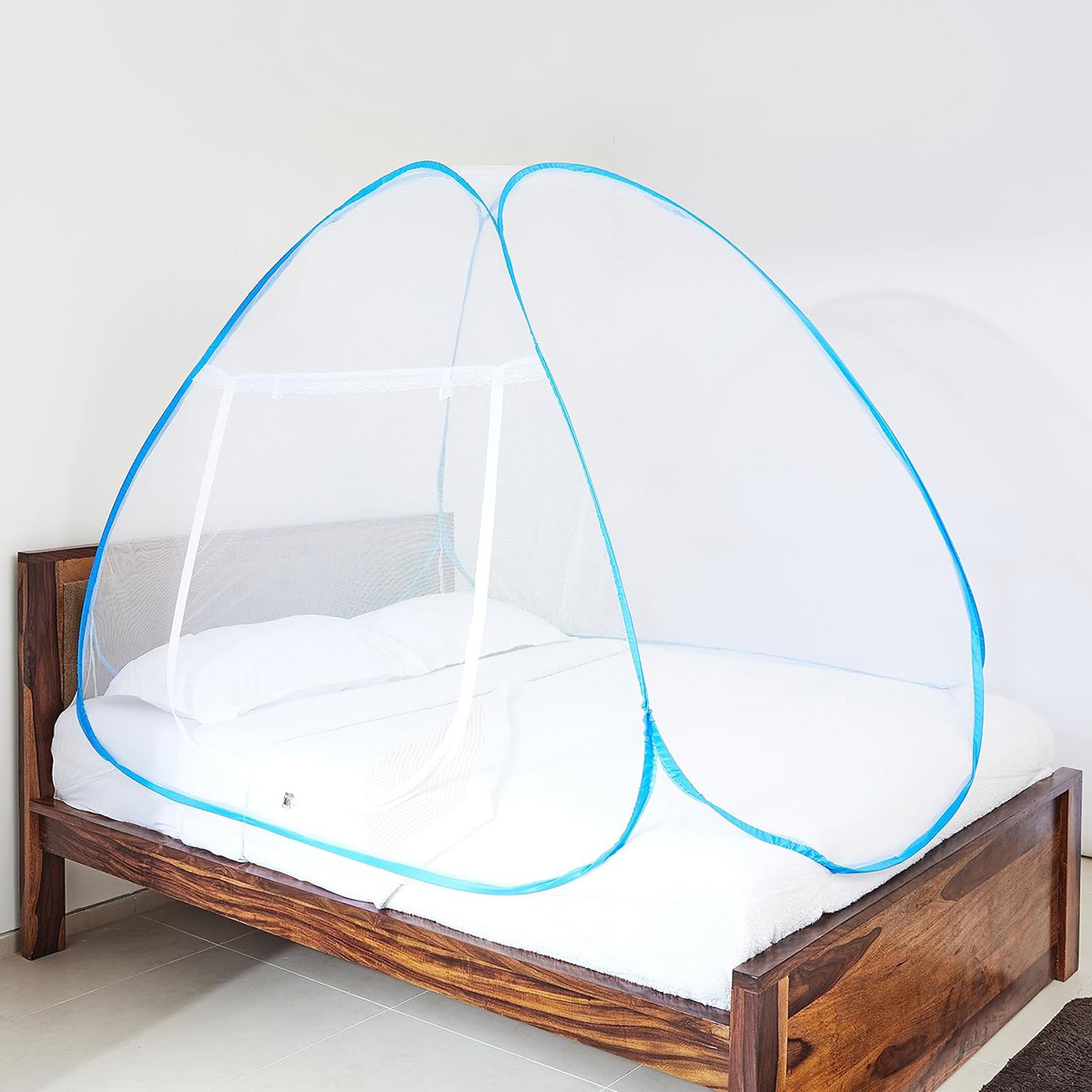 Mosquito Net Instant Double Bed Foldable Magic Mosari - Enjoy A Peaceful Night'S Sleep Instant And Foldable Mosquito Net For Double Beds. 