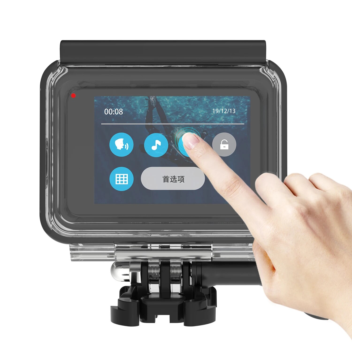60m Underwater Waterproof Case for GoPro Hero 8 Black Action Camera Protective Housing Cover Shell Frame for GoPro 8 Accessery. 