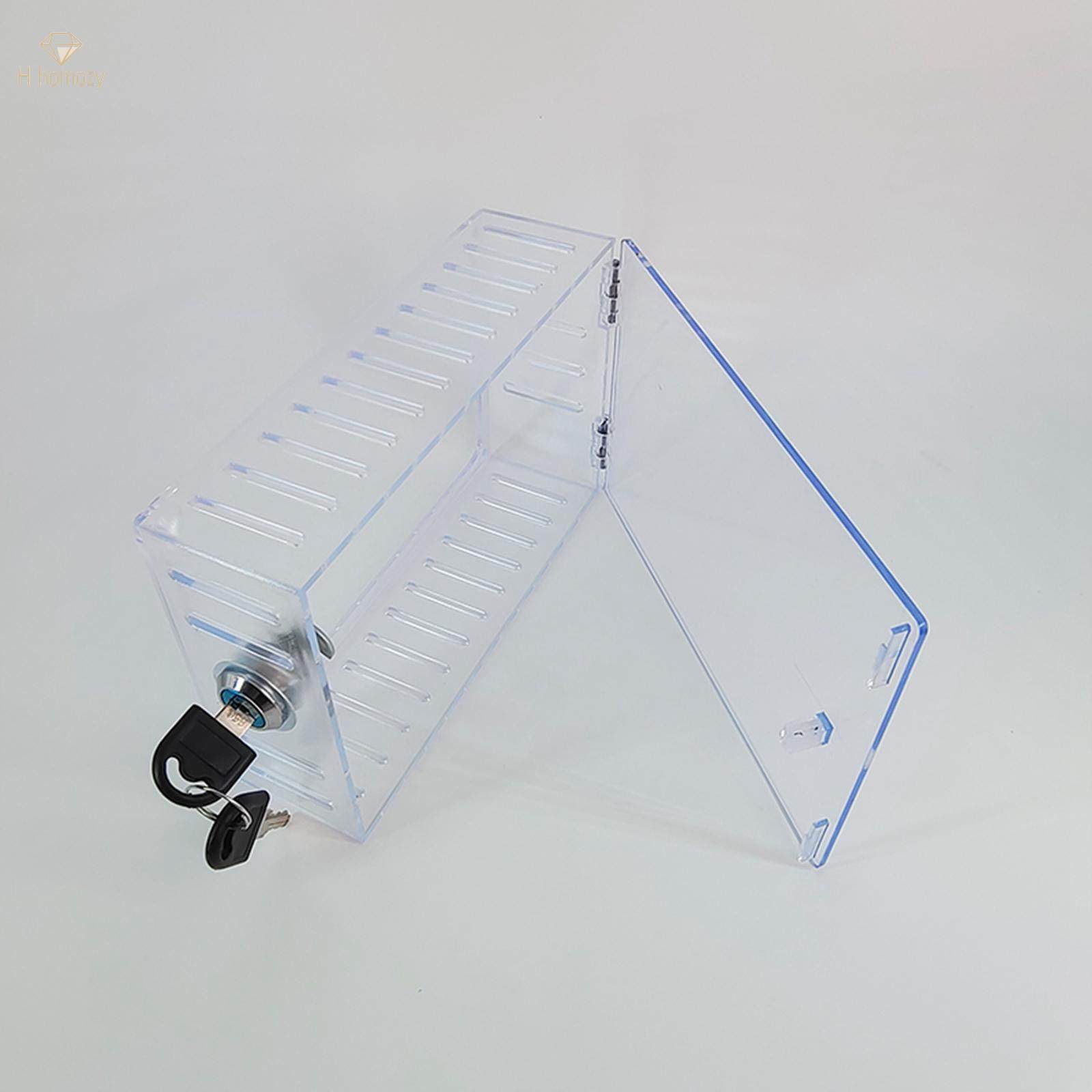 A/C Thermostat Lock Box with Key Clear Thermostat Cover with Lock for Office. 