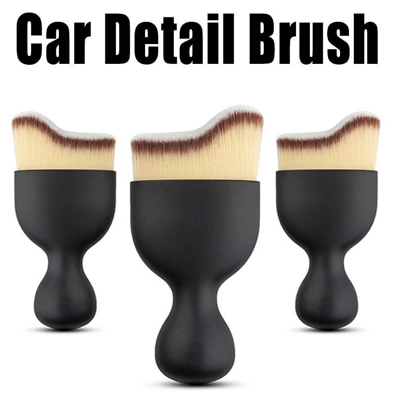 1Pc Arc Car Interior Cleaning Soft Brush Dashboard Air Outlet Gap Dust Removal Detailing Brush for Auto Maintenance Cleaning Tool. 