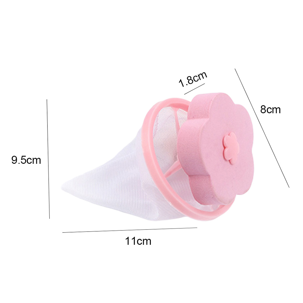 One Set 2Pcs Washing Machine Laundry Floating Hair Catcher Lint Mesh Filter Bag Pouch. 
