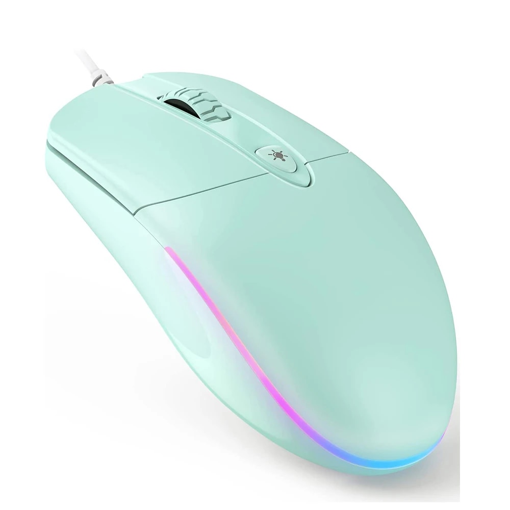 Jelly Comb Wired USB Mouse RGB Backlit Gaming Mice for PC Computer Laptop Windows Desktop1600 DPI Red Black White