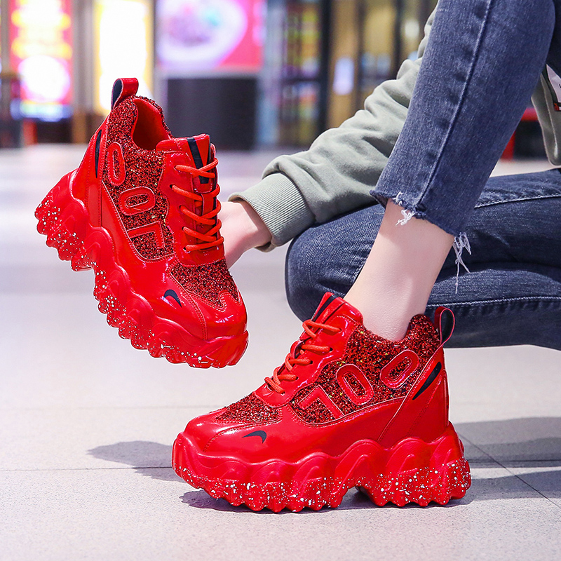 chunky wedge sneakers