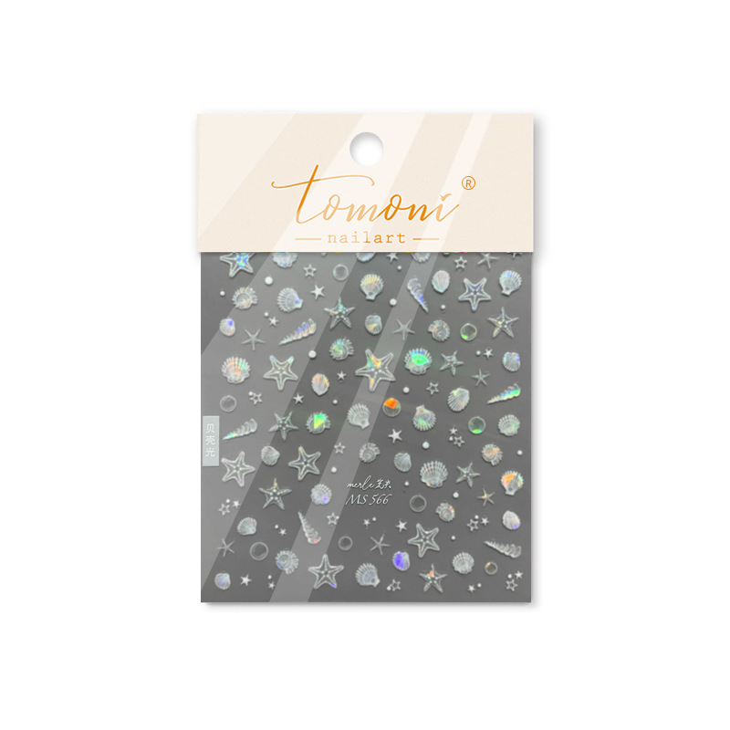 Tomoni Shell Light Nail Art Sticker Don't miss the collaboration Japanese retro nail sticker sea shell