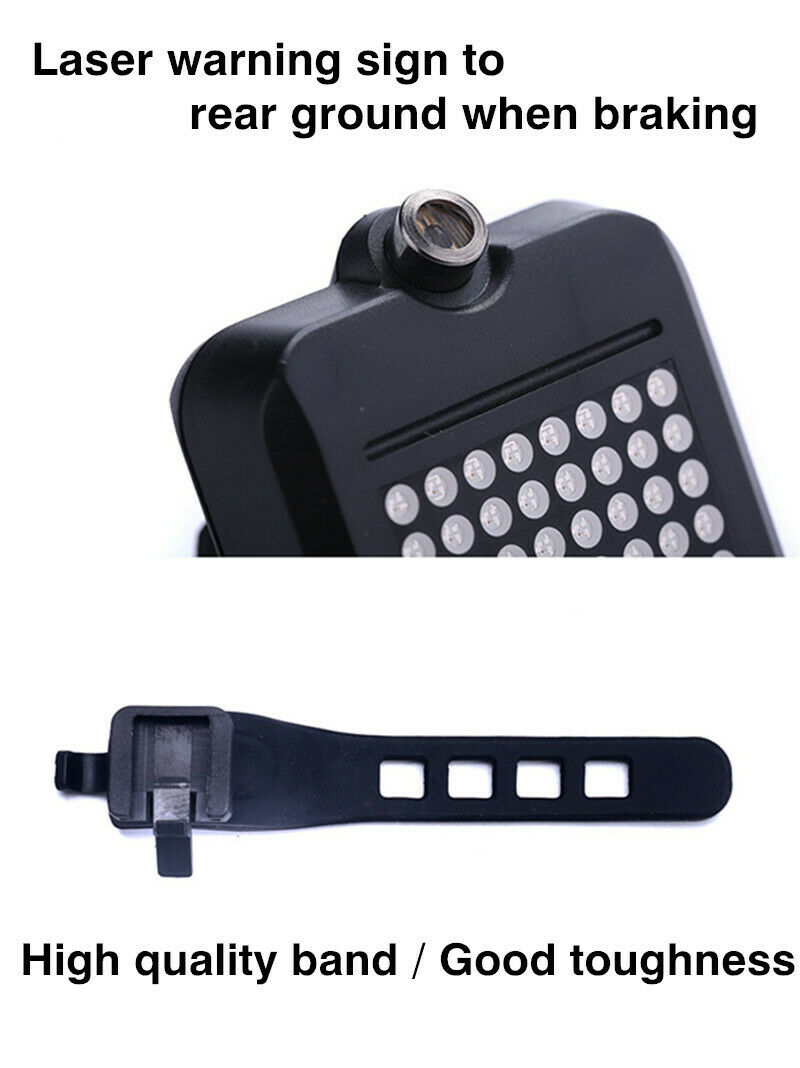 64 LED Bicycle Turn Signals Light Automatically Rear Laser Bike Tail Light USB Charging. 