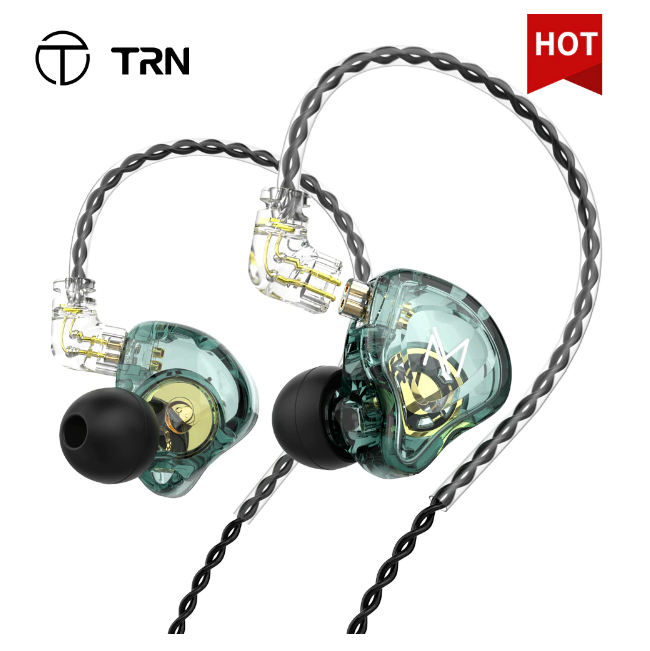 TRN MT1 HIFI 1DD Dynamic Metal in Ear Earphone Monitors (IEMs) with Mic