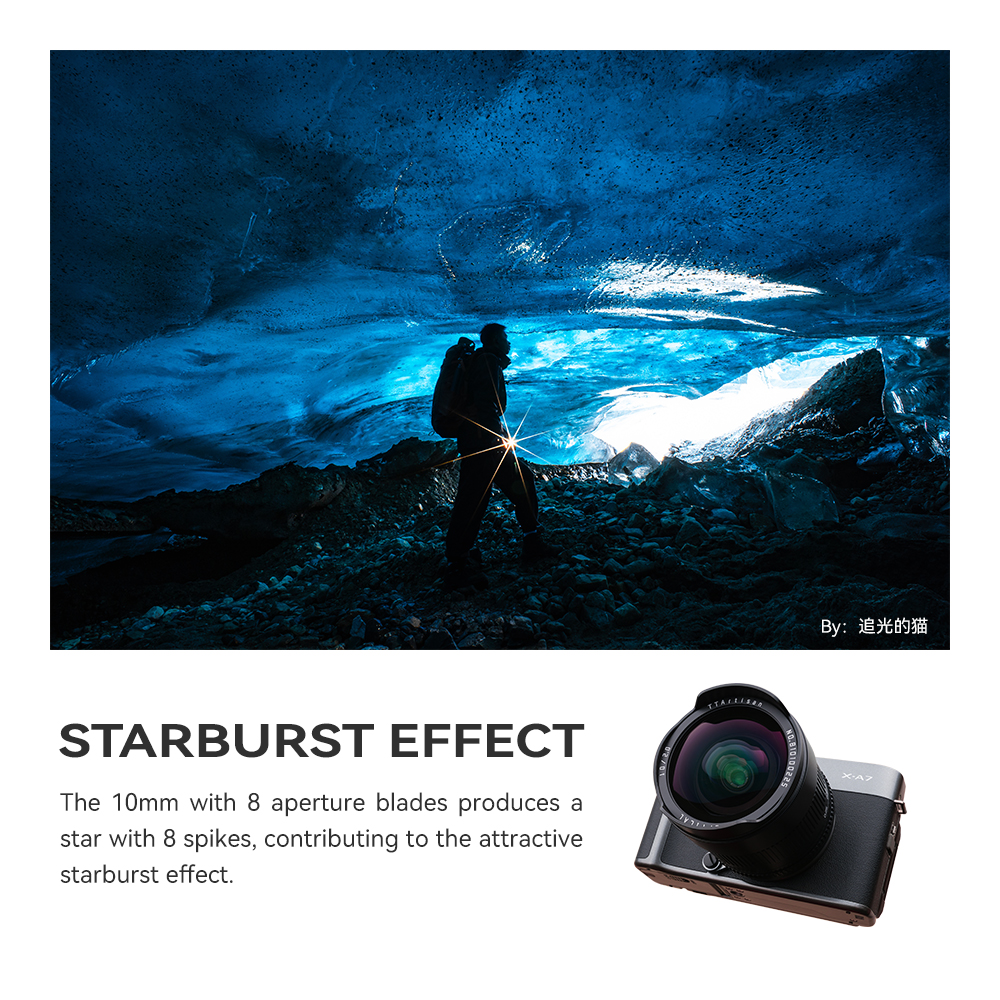 TTArtisan 10mm F2 Large Aperture Ultra-wide APS-C Frame Camera Lens for Sony E Fuji XF Nikon Z Canon RF M4/3 Mount. 