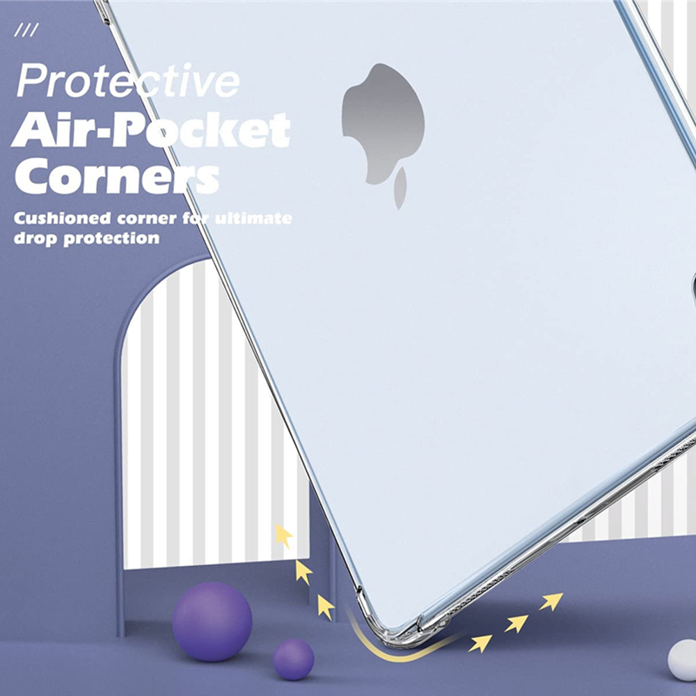 Lenuo Shockproof Silicone Case For Apple iPad 2 / 3 / 4 Wi-Fi Soft Transparent Back Cover. 