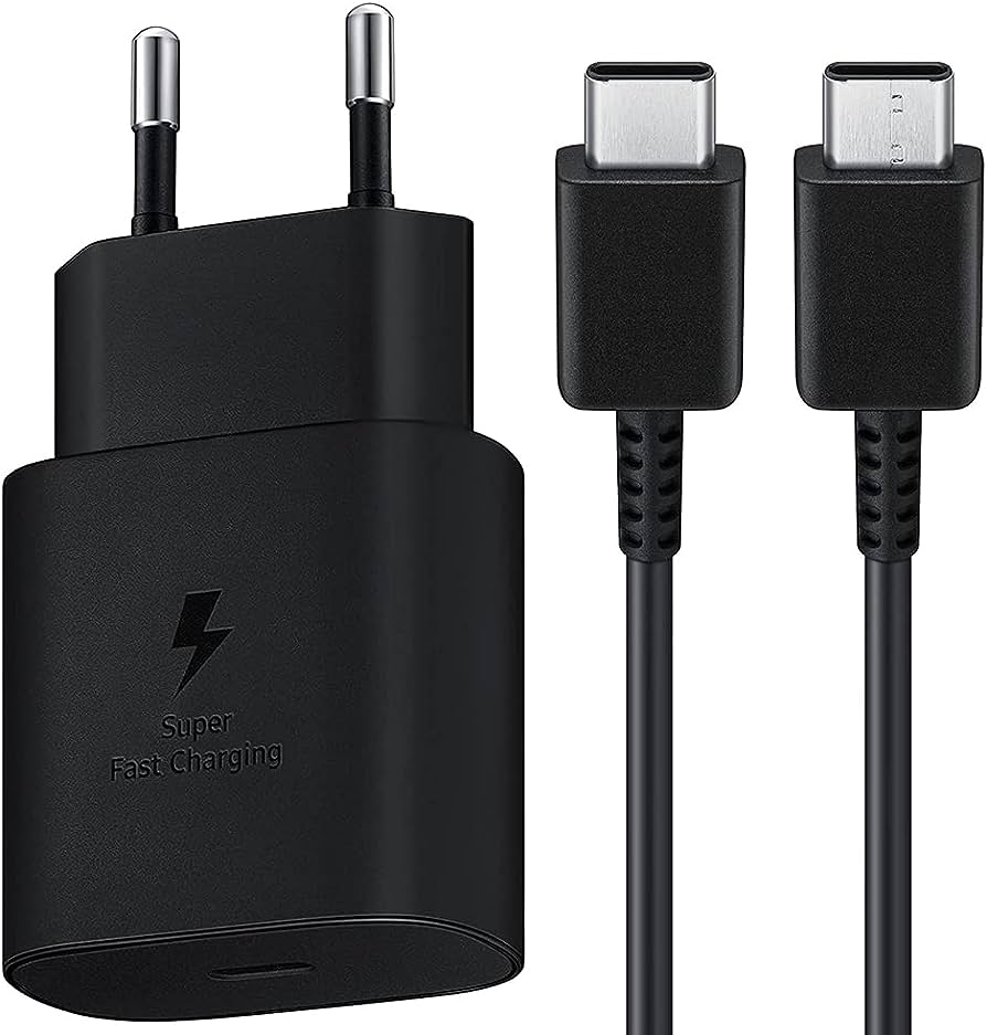 Super Fast Charging PD 25W Wall Charger 5 Feet Type C-C Cable for Samsung Galaxy S21 / Z Fold 2 / Note 20 Ultra Note10 / 10+ / S20 Ultra / S20 Plus / S20 5G / S10 Lite/Note 10 Lite/iPad Pro